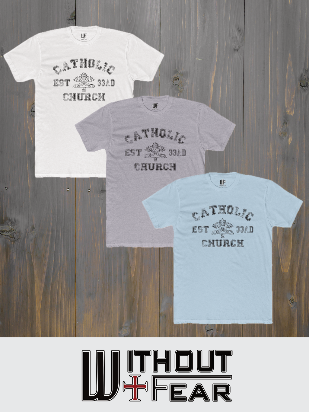 Catholic Church EST 33AD Black Print